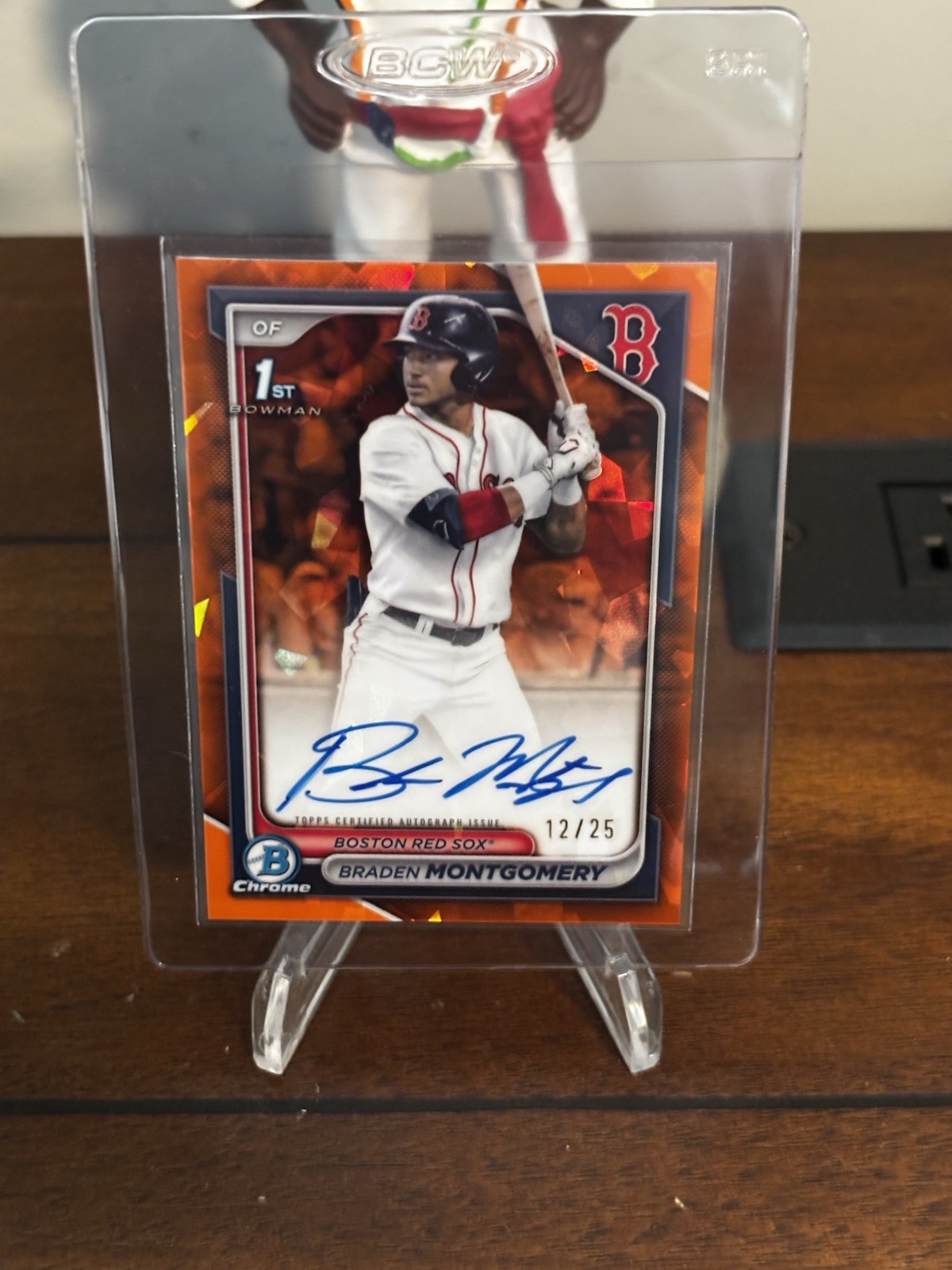 2024 Braden Montgomery 1st Bowman Chrome Auto Orange Sapphire /25 White Sox