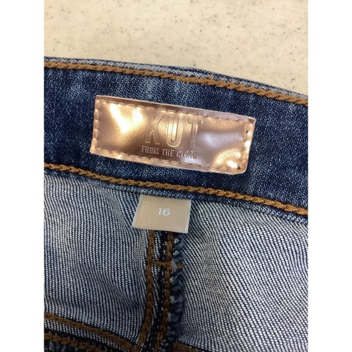 Kut From The Kloth Womens 16 Dark Wash Charlotte High Rise Jeans Wide Leg M22-12 - Picture 6 of 8