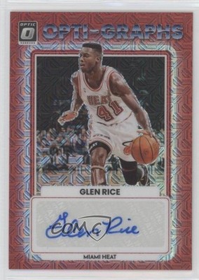 2022-23 Panini Donruss Optic Opti-Graphs Choice Prizm Glen Rice #OG-GRC Auto 0c3