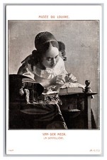 The Lacemaker Painting by Johannes Vermeer UNP DB Postcard Z4