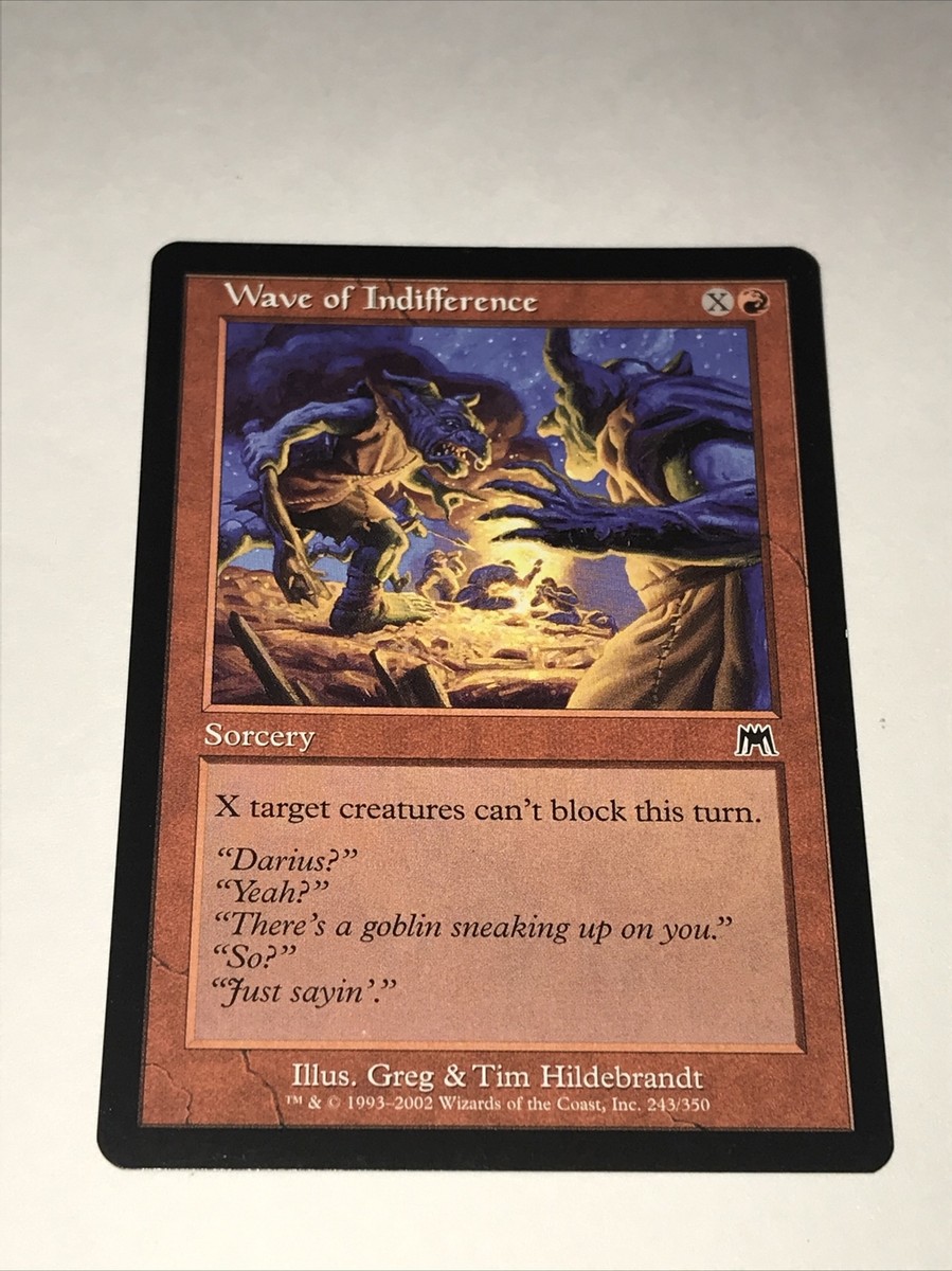 Wave Of Indifference Magic The Gathering Card | eBay