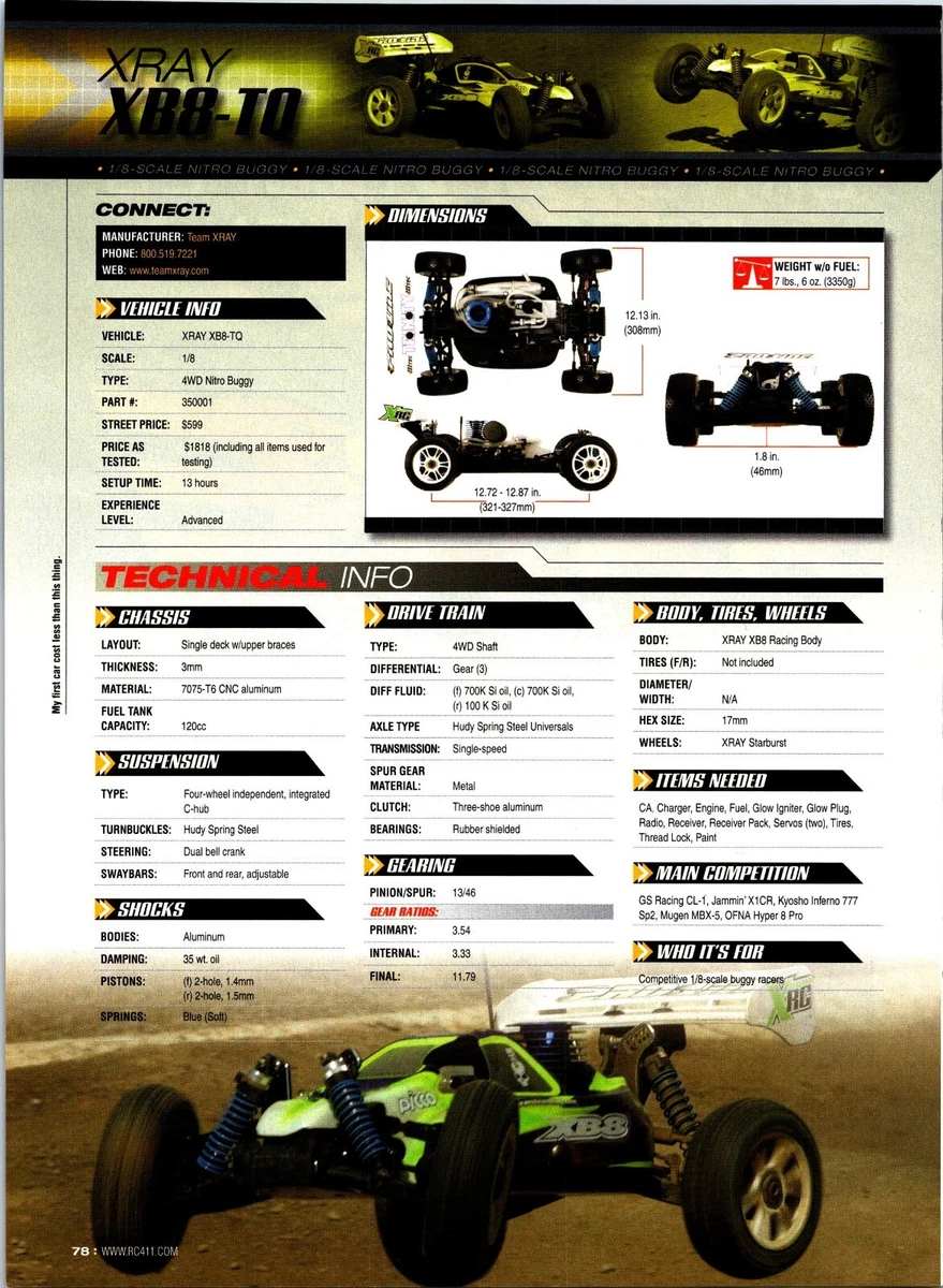 XB8 1:8 Hobby RC Car, Truck & Motorcycle Buggies for sale | eBay