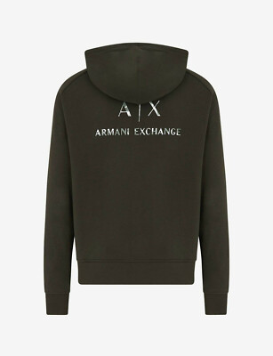 $130 Armani Exchange Men's, Hooded Full Zip Sweatshirt, Army