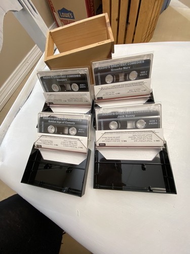 Radio's Greatest Comedies: 4 Tape Set In Wooden Box Marx Benny Golden Age Comedy - Picture 5 of 9