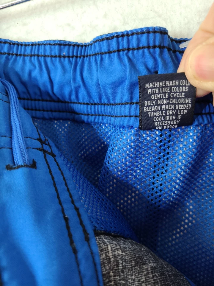 Roundtree & Yorke Multicolor Striped Tropical Swim Trunks Board Shorts Mens 2XB - Image 4 of 4