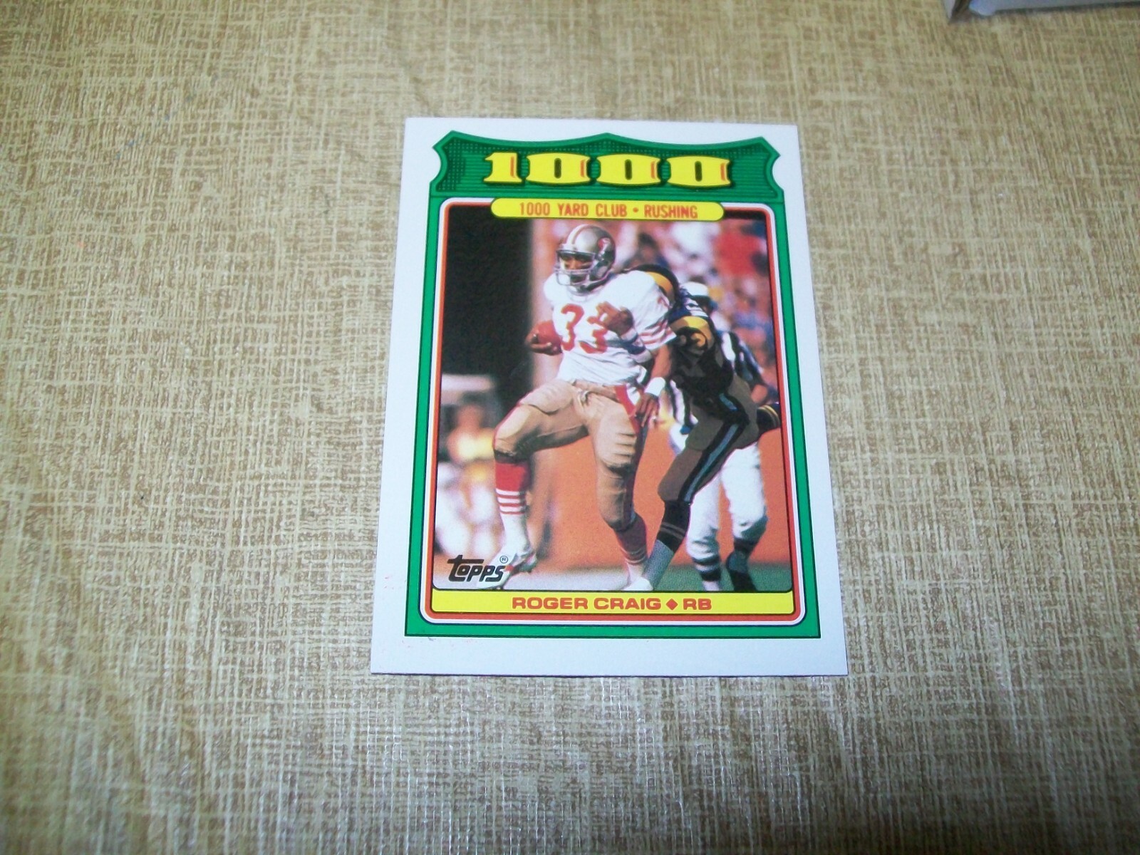 1988 Topps Football Roger Craig 1987 1000 Yard Club #19
