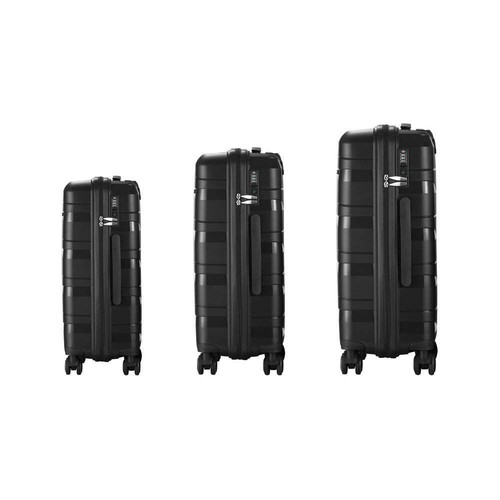Mazam 3PCS Luggage Set Travel TSA Lock PP Case Black - Picture 5 of 7