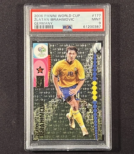ZLATAN IBRAHIMOVIC 2006 Panini World Cup Soccer Card SWEDEN #177 Graded PSA 9