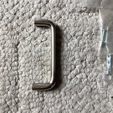 3 3/4” Center To Center Cabinet Hardware Handle. Chrome With Brass Face (7  Pc)