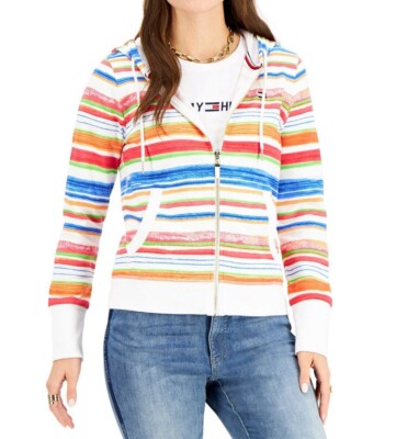 Tommy Hilfiger Striped Zip-Up Hoodie