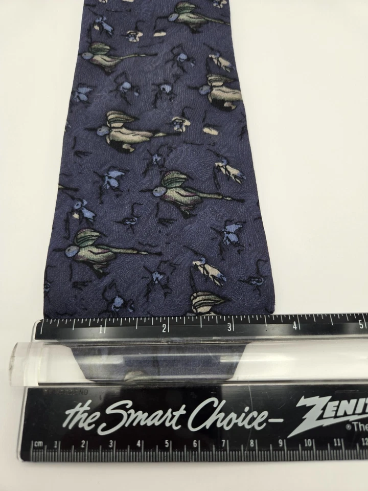 Corbata J Garcia Para Hombre Colibrí Azul Seda Edición Coleccionista Jerry Garcia Arte Foto 4 de 4