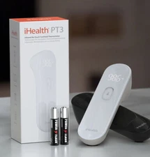 2pcs WHITE iHealth PT3 No-Touch Forehead Infrared Digital Thermometer