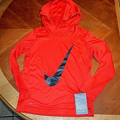 red dri fit nike hoodie