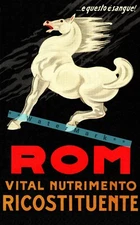 Rom 1921 Vital Nourishment Vintage Poster Print Retro Style Italian Décor Art