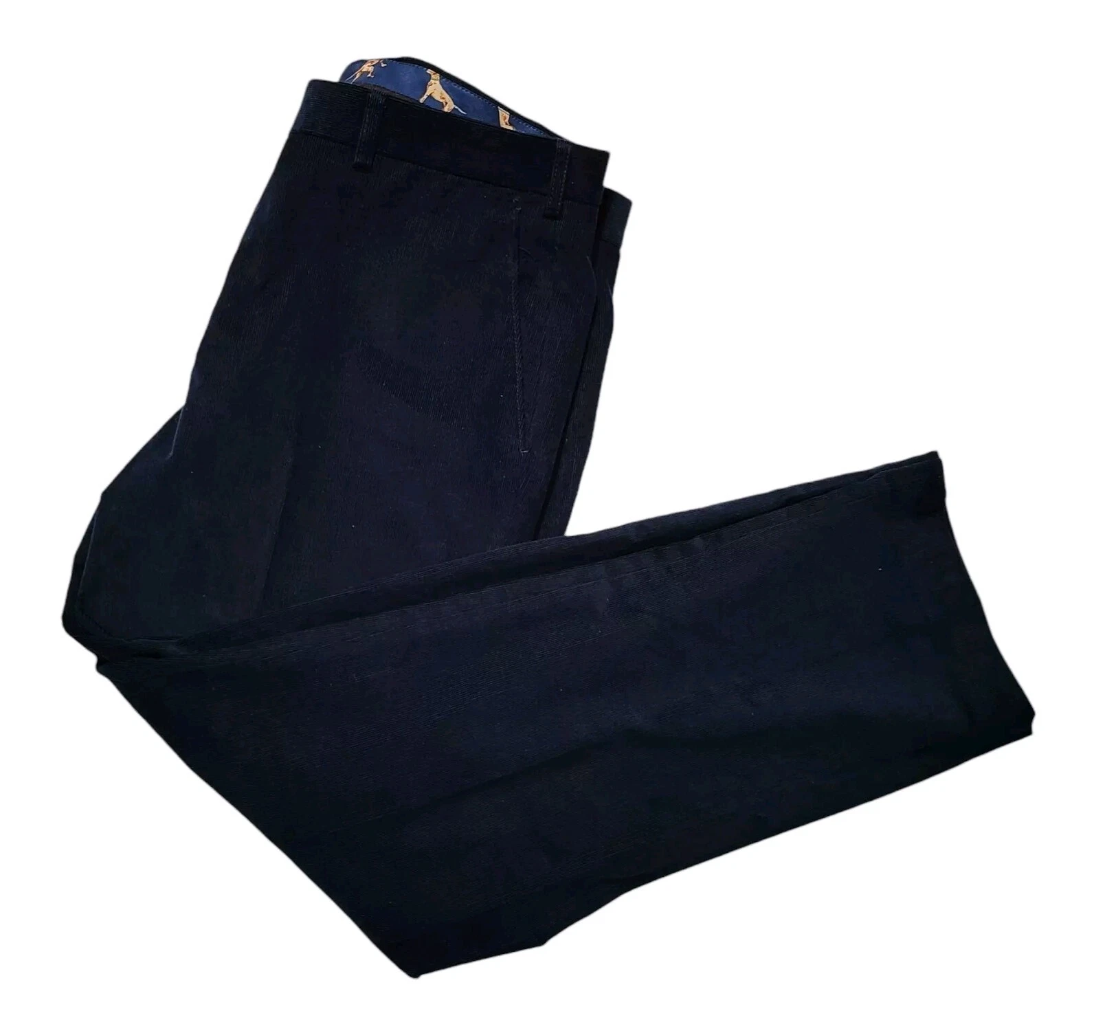 Lauren Ralph Lauren Corduroy Pants Mens 36x29 Blue Pocket Academia Holiday Chino