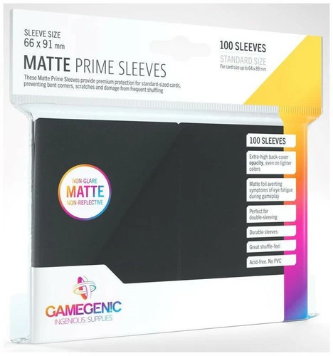 100 Gamegenic Matte Prime Standard Card Sleeves Deck Protectors 66mm x 91mm - Picture 4 of 25