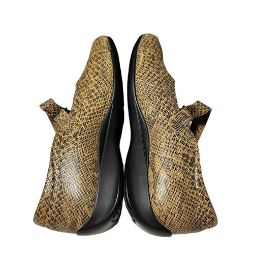 Wolky Passion Beige Snake Print Leather Mary Janes Adj Strap-Women's 38 US 7 - Picture 3 of 7