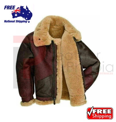 Men's Cockpit Maroon Genuine Sheepskin Mens Leather Jacket Good Looking Jacket