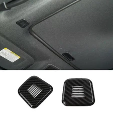 2X Carbon Car Microphone Cover Trims Bezels for Dodge Challenger 15+/Charger 11+