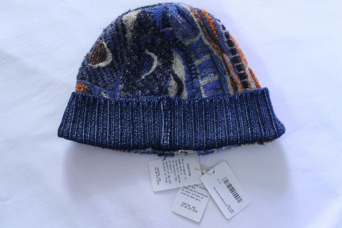 BNWT 2018 Kapital 7g Knit Boro Gaudy Cap - Beanie | eBay BNWT 2018 Kapital 7g Knit Boro Gaudy Cap - Beanie | eBay