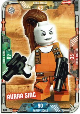 Lego   Star Wars   Serie 1 Sammelkarten Karte 120 - Aurra Sing