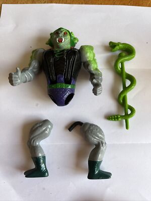 1986 MOTU Vintage Snake Face Masters of the Universe Snakeface  Malaysia Broken