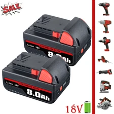 2 PACK 8.0 AH For Milwaukee for M18 Lithium Extended Capacity Battery 48-11-1860