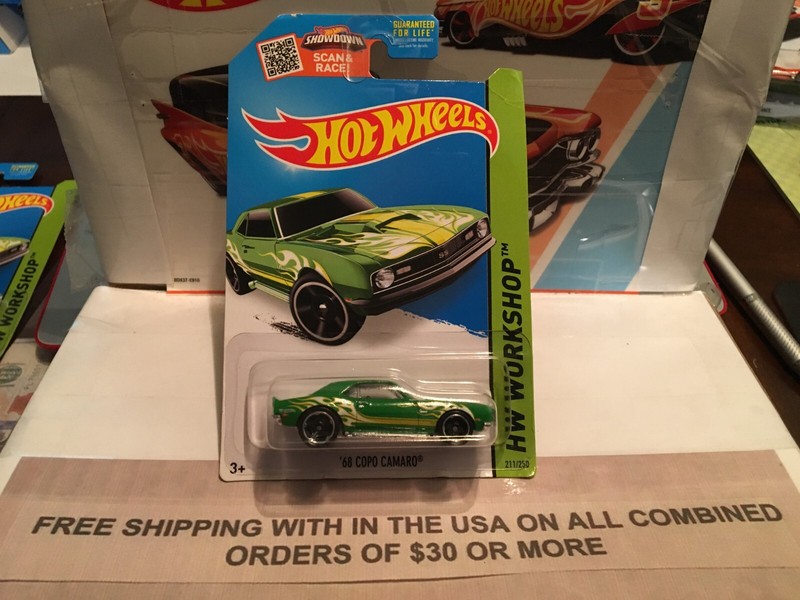 HOT WHEELS 68 COPO CAMARO HW WORKSHOP 2015 / HEAT FLEET GREEN VHTF!!!