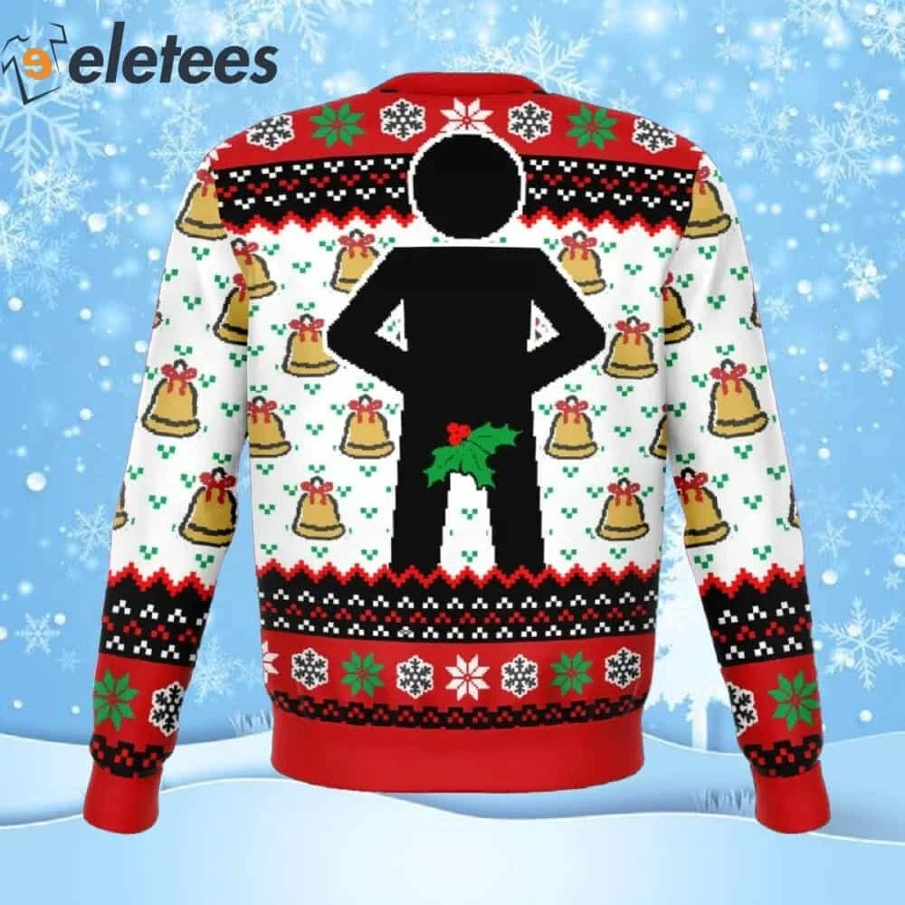 Mr Stick Mistletoe Ugly Christmas Sweater Q4F2KY2S