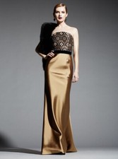 FRASCARA Gold Blk Gown, Demo Model Size 6 US RTL 2,025