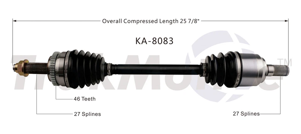 Junta de eje CV delantero izquierdo SurTrack para Kia Soul L4 2012-2013 2,0 L UU27 Foto 2 de 4