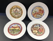 Restoration Hardware International Cheese Porcelain Snack Plates Set Of 4