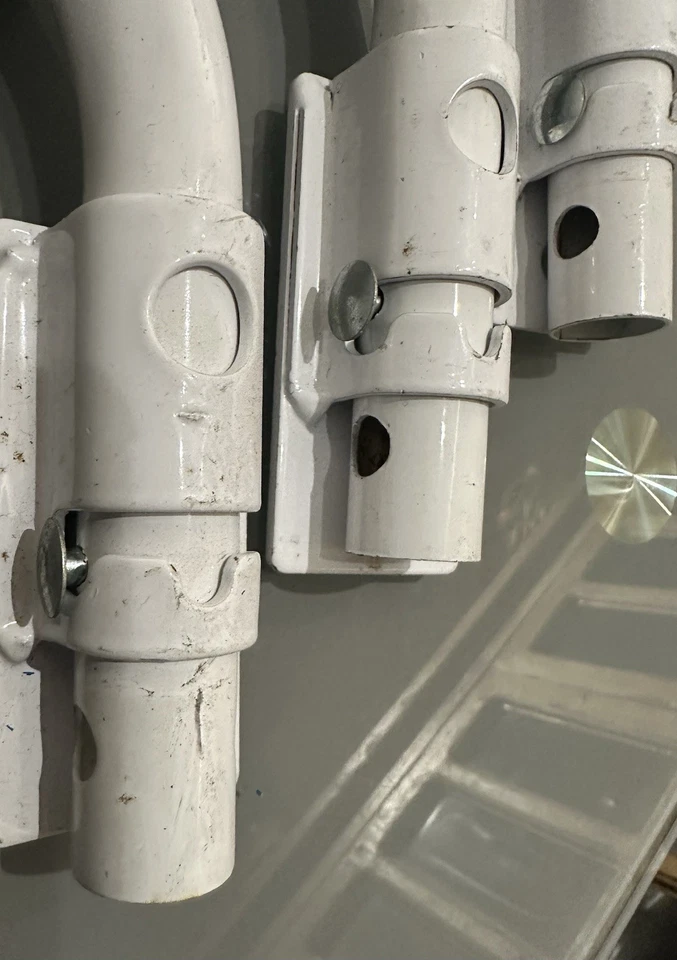 LOTE DE 4 - GANCHO Y PERCHAS GIRATORIAS SUPER CRAWFORD WHITE STEEL - ¡Ideal para bicicletas! Foto 4 de 4