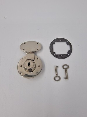 Vintage Metall Aktenkoffer Schlüsselschloss mit Überschlagmechanismus
