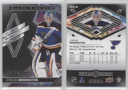 2020-21 Upper Deck Black Diamond /349 Jordan Binnington #BDB-JB