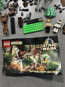 Lego Star Wars Sets #7128 #7121 Speeder Bikes & Naboo Swamp Mostly Complete No R