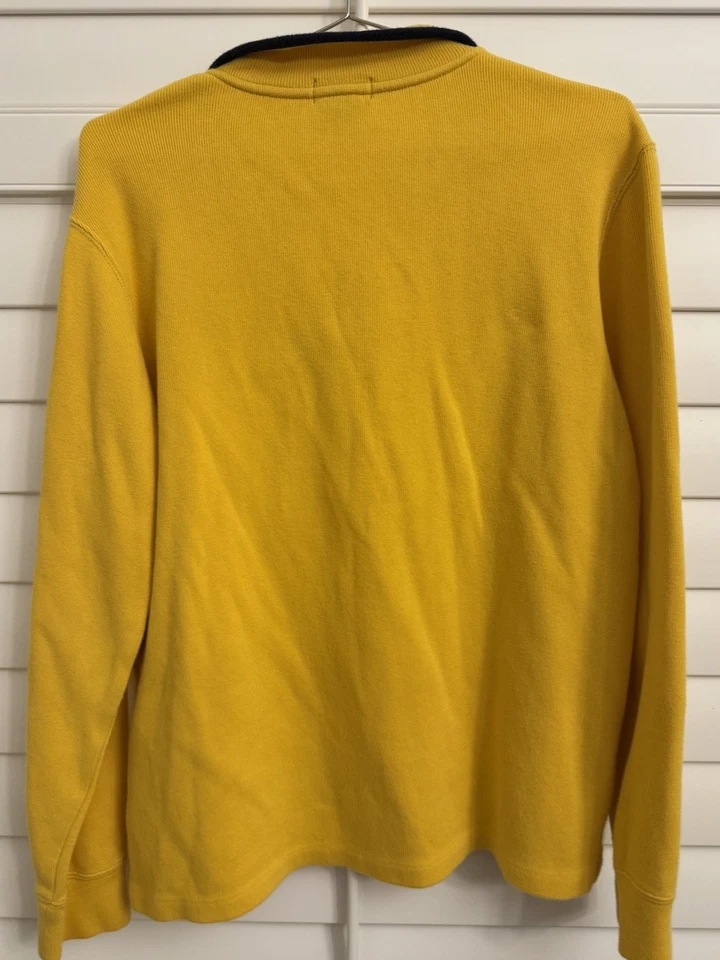 Suéter Polo Ralph Lauren Amarillo Niños Cuarto Cremallera Talla XL Foto 4 de 4