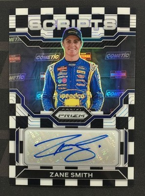 Zane Smith 2023 Panini Prizm Racing Scripts Auto Checkered Flag /50