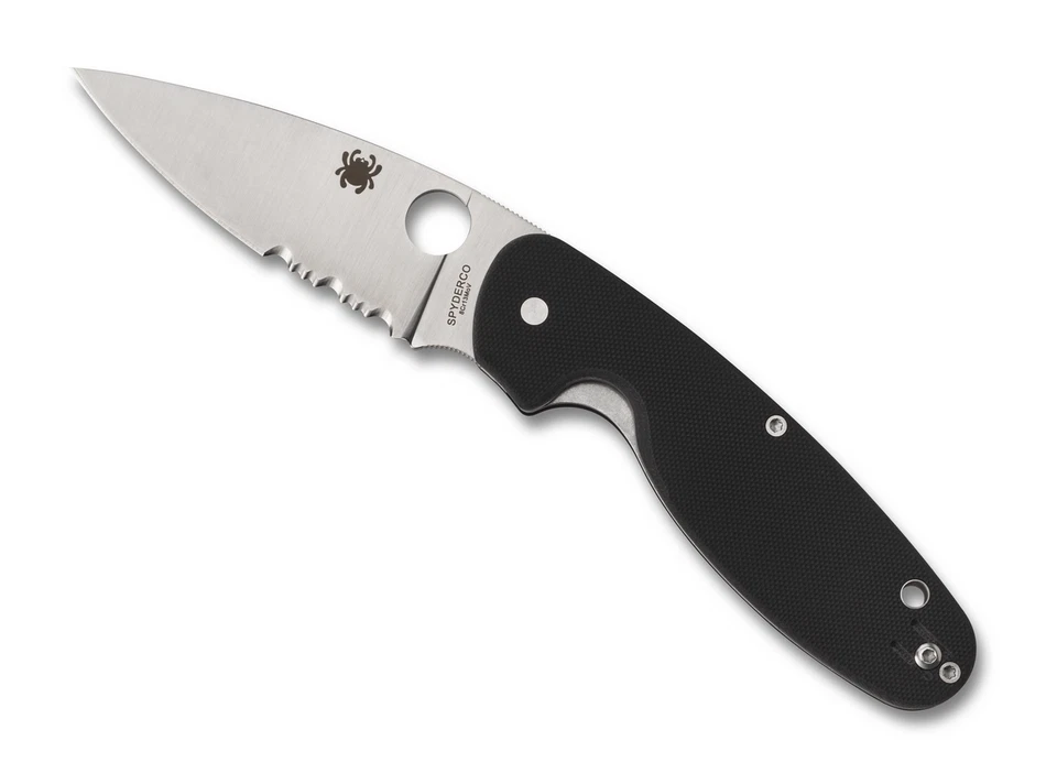 Cuchillos Spyderco Énfasis Liner Lock Negro G-10 CombinationEdge Inoxidable C245GPS Foto 3 de 4