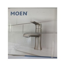 MOEN Liso Single Handle Single Hole Bathroom Faucet, Spot Resist Brushed Nickel