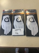 3 New Titleist Players Gloves Size Large For LEFT Handed Golfers.