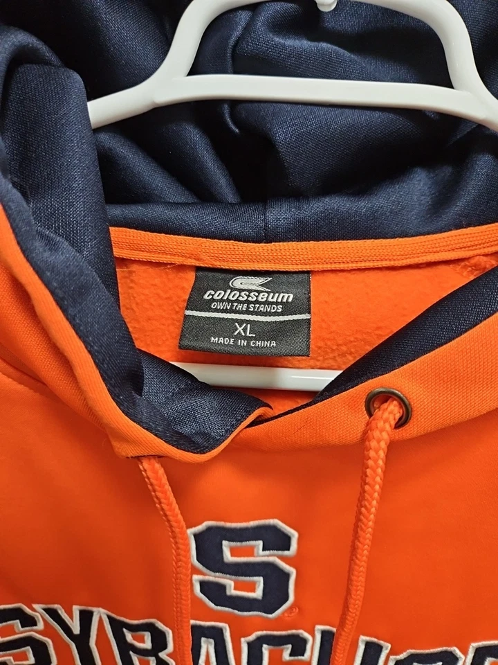 Syracuse Orange Pullover Hoodie Men's XL Orange Colosseum - Image 4 of 4
