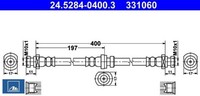 ATE 24.5284-0400.3 Bremsschlauch Vorderachse Vorne FüR Mitsubishi