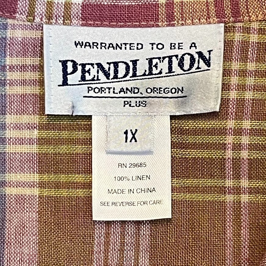 Pendleton 100% Linen Blazer Lightweight Plaid Cou… - image 5