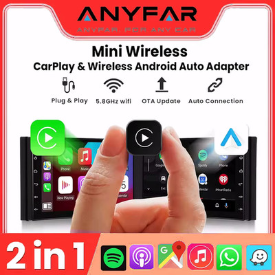 Wireless Carplay Adapter Android Auto Wireless Smart Dongle 2In1 for for MG ZS E