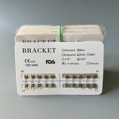 20Sets Dental Orthodontic MIM Monoblock Metal Brackets Mini Roth 022 345 hooks