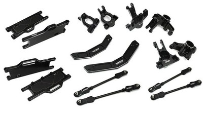 Black Billet Machined Suspension Upgrade Kit for Arrma 1/10 Kraton 4X4 4S V2 BLX