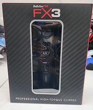 BaByliss PRO FX3 Professional High Torque Barber Clipper Black FXX3CB NEW SEALED