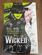 CAST SIGNED WICKEDWINDOW CARD POSTER