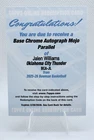 Topps 2025-26 Bowman Jalen Williams Thunder Chrome Auto Mojo Redemption #BCA-JL